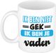 Bellatio Decorations Cadeau koffie/thee mok voor papa - blauw - niet gek maar je vader - 300 ml - Vaderdag