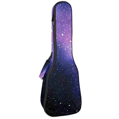 Mersov Concert Ukelele Rugzak, Heavy Duty Ukulele Case Bag met Opslag, Sopraan Concert Tenor Ukelele 10 MM Gewatteerde Tas Kleur Night Sky Universum