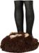 Apollo Grote voetenwarmer slof - aap - bruin - one size - 30 x 27 cm - polyester - dierensloffen
