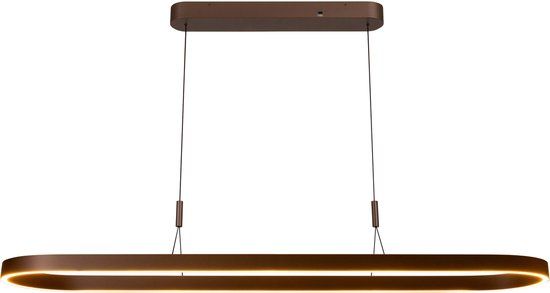 Lucide LIANE - Hanglamp - LED Dimbaar - CCT - 2x40W 2700K/4000K - Roest bruin