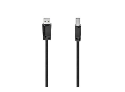 Hama USB 2.0 Kabel - USB A - USB B - 5 m - Zwart