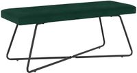 vidaXL Bank Donkergroen 110 x 40 x 45 cm fluweel