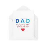 Dad Card - Vaderdagkaarten - Dad You're My Superhero - Kaarten voor papa - Papa Verjaardagskaart - Leuke kaarten van de kinderen - CBH1751