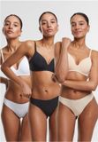 Urban Classics Lasercut Tanga 3Pack String - Vrouwen - XL - Multicolours