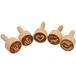 Lot Set van 5 deegstempels. Houten stempel, kinderstempel, kleisstempel, gebakstempel, bakstempel, pottenbakkersstempel, stempelset van hout met diermotieven, Made in EU, afmetingen van een stempel: L/B/H