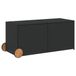 Keter Boîte de jardin à roulettes 283 L poly rattan noir
