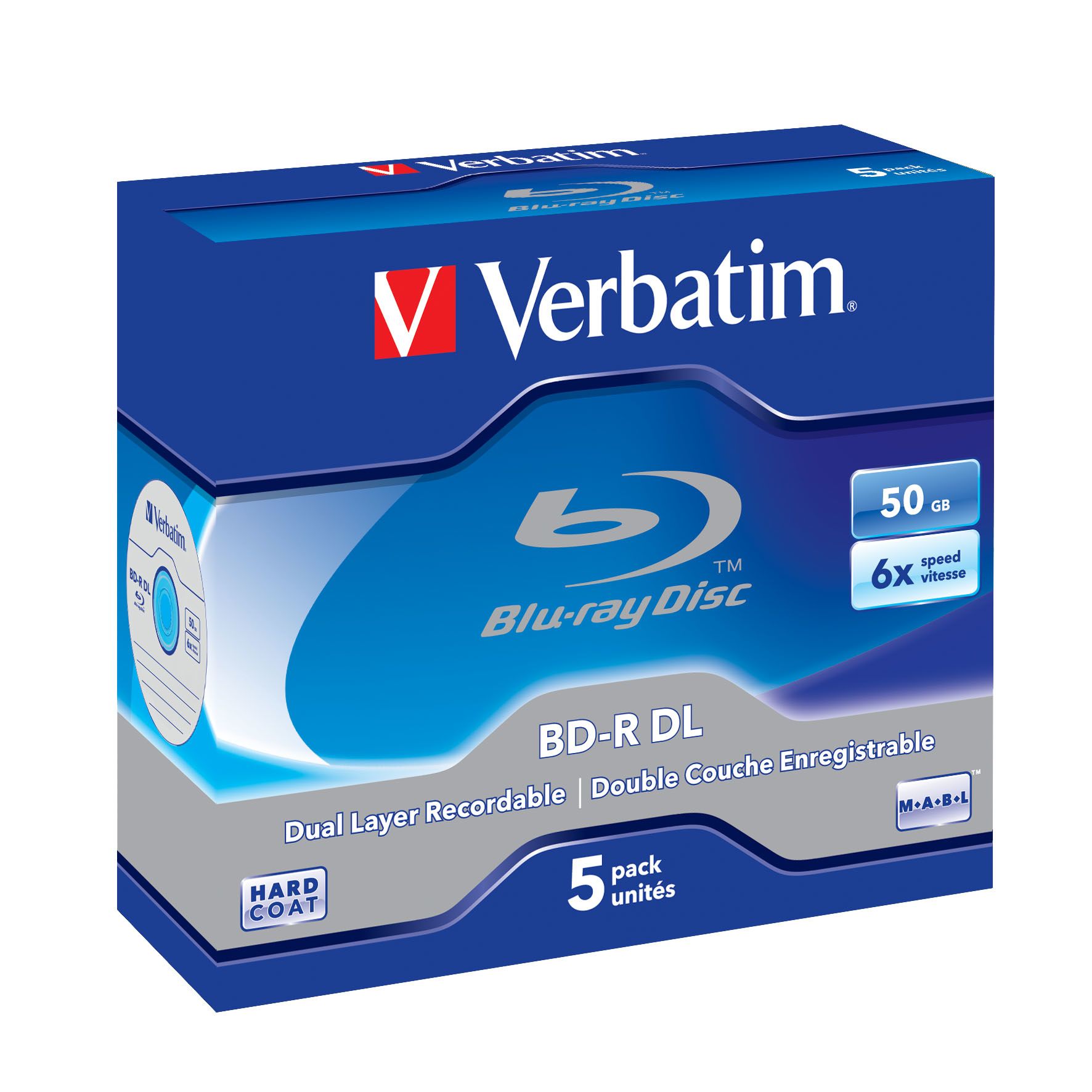 Verbatim BD-R DL 50GB 6x 5 Pack Jewel Case