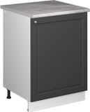 Vicco Wastafelkast Fame-Line, Anthrazit-Gold Landhaus/Wit, 60 cm