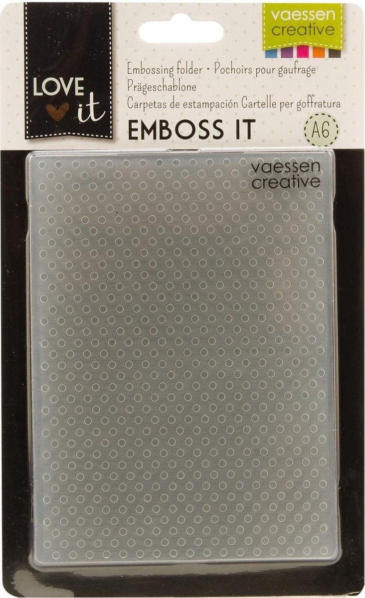 Vaessen Creative Love It Embossing Folder A6 Bolletjes - 8716052198054