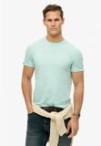 Superdry Classic Essential T-shirt Heren M Katoen Effen Ronde Hals Korte Mouw Casual Washed Sky Blue