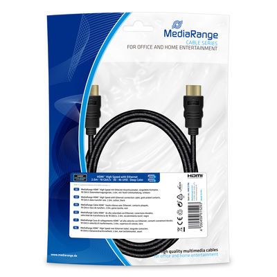 MediaRange MRCS196 HDMI Cable - 2m - Black