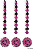 Merkloos / Sans marque Funny Fashion - Sweet 16 party versiering rotorspiralen 3x stuks