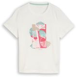 Tom Tailor - T-shirt met print - Maat S - Whisper White