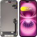 ZY Écran avec Écran tactile pour Apple iPhone 16, avec Cadre, Version LCD In-Cell, Noir