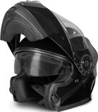 VINZ Helmets VINZ Santos Systeemhelm met Zonnevizier - Scooterhelm & Motorhelm & Brommerhelm - ECE 22.06 - Zwart - L