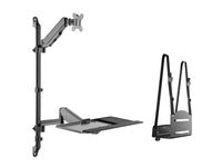 Equip 650170 17"-32" Werkstation met enkele monitor aan de muur