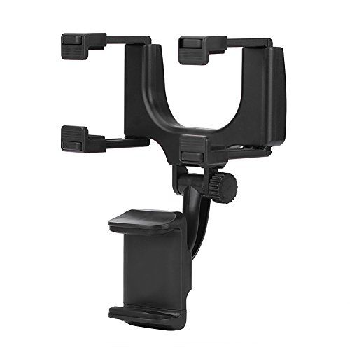 Ever Universal 360° Rotating Mobile Phone Holder, Car Rear View Mirror Mount Phone Holder Stand for iPhone Samsung HTC Smartphone