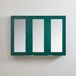 Hudson Reed Moderne Spiegelkast Hoekmontage 90cm x 65cm - Vert foncé | Poignées profilées en laiton brossé | Cluo