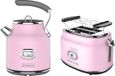 Westinghouse Retro 2-delige Set – Waterkoker 1,7L + Broodrooster 2 Sneden – Roze