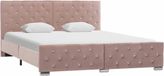 vidaXL Bedframe fluweel roze 160x200 cm