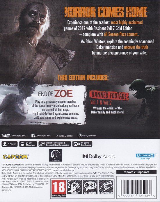 Capcom Resident Evil Biohazard - Gold Edition PS5