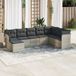 Maison Exclusive - Ensemble de jardin, 8 pièces, avec coussins, en polyrotin gris clair