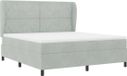 vidaXL Boxspring Bed met Matras Lichtgrijs 200 x 180 cm Fluweel