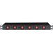 Showgear Socketstrip panneau de commutation 6 prises 19 pouces
