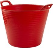 PLASTICFORTE Flexibele emmer/kuip - Set van 3x stuks - Rood - Kunststof - Rond - 25 liter