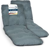 Beautissu Flair RL Coussin de lit de repos Set 2x 190x60x8 cm Bleu pigeon