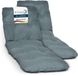 Beautissu Flair RL Coussin de lit de repos Set 2x 190x60x8 cm Bleu pigeon