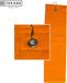 The One Towelling Golfhanddoek - 40 x 50 cm - Sporthanddoek - Terry Velours - 100% Gekamd Katoen - Met metaal oog en karabijnhaak - Oranje
