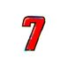 Aantal 4R Quattroerre.it 13267 Racing Nummer 7, rood