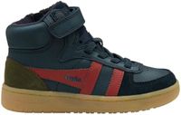 Gola Kinderschoenen Talon Hoge Sneakers Unisex Navy/Deep Red/Khaki/Gum Maat 35