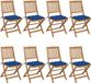 Maison Exclusive - Chaises pliantes 8 pièces avec coussins en bois d'acacia massif