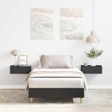 Maison Exclusive Lit simple exclusif - Structure de lit sans matelas, noir, 90x200 cm, en panneaux de particules