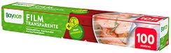 Bayeco Transparant papier, hoge hechting, etui met snijzaag, geschikt voor contact met levensmiddelen, transparant, 100 m