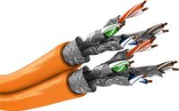 goobay LAN-kabel CAT 7 kabel netwerkkabel 50 m Cat 7A Duplex S/FTP (PiMF) Oranje koperen geleider AWG 23/1 LSZH halogeenvrij dubbel afgeschermd PoE Geschikt voor thuis- en bedrijfsnetwerken - 75714