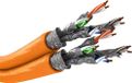 goobay LAN-kabel CAT 7 kabel netwerkkabel 50 m Cat 7A Duplex S/FTP (PiMF) Oranje koperen geleider AWG 23/1 LSZH halogeenvrij dubbel afgeschermd PoE Geschikt voor thuis- en bedrijfsnetwerken - 75714