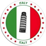 Bellatio Decorations Bierviltjes Italie - 25x stuks - landenthema - versiering - onderzetter