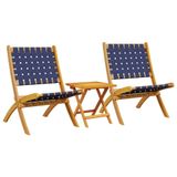 VidaXL Tuinstoel Terras Acaciahout Blauw, Bruin