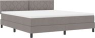 vidaXL Boxspringbed met matras, met LED-verlichting, taupe kleur, 180 x 200 cm, gestoffeerd