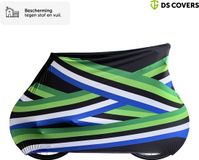 DS COVERS FULL Fietssok Binnen – Stretch Fietshoes – Beschermt tegen Stof en Vuil – Voor Binnengebruik – Striped – Groen/Blauw