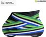 DS COVERS FULL Fietssok Binnen – Stretch Fietshoes – Beschermt tegen Stof en Vuil – Voor Binnengebruik – Striped – Groen/Blauw