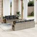 Prolenta Maison Exclusive - Tuinset voor in de tuin, 8-delig, met kussens, grijs, van polyrotan