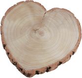 Chaks Houten Kaarsenbord/Decoratie Dienblad - Hartvormig - 30 cm