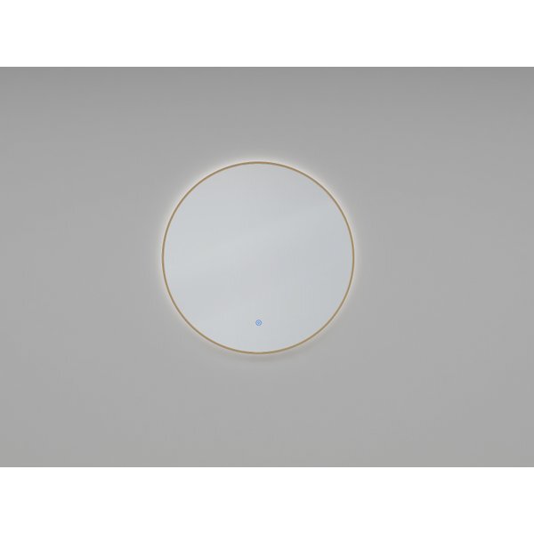 Wiesbaden Novi ronde spiegel met LED, dimbaar 100 cm geborsteld messing 38.3710