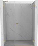 Mexen Lunar-B porte battante pour douche droite 120 cm, transparent, or brossé