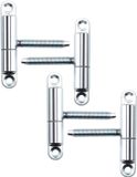 SOTECH 4 deurscharnieren opschroefscharnier 15 x 83 mm met stift M8 x 47 mm | voor binnendeuren om op te schroeven / in te boren gegalvaniseerd staal