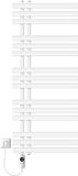 LuxeBath Badkamer radiator middenaansluiting 500x1200 mm wit met verwarmingselement 900W